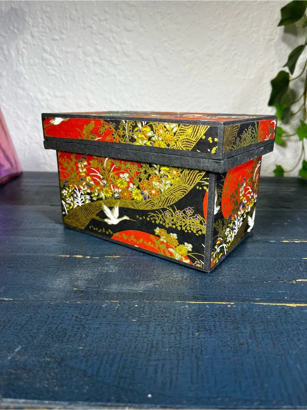 Vintage Jan McGregor Studios Handcrafted Washi Paper Tea Box